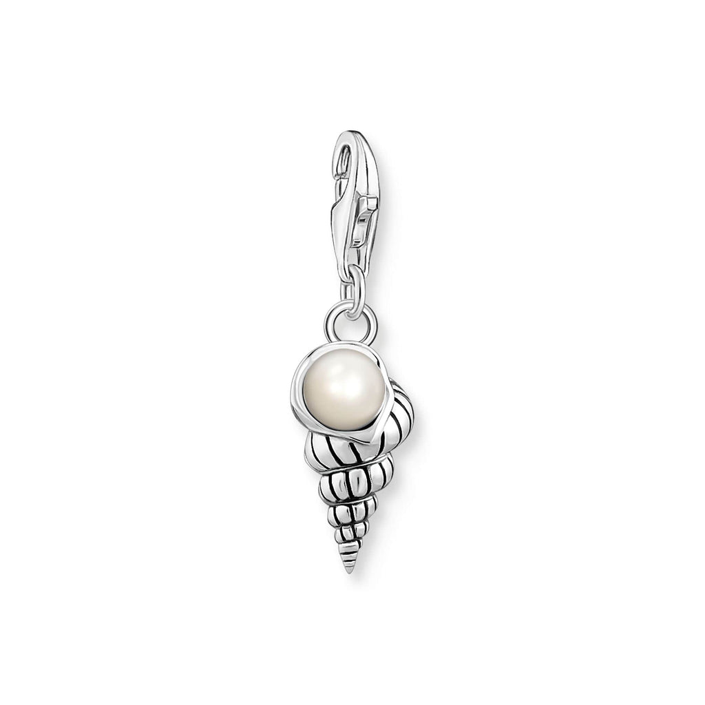 Thomas Sabo Charm pendant shell with pearl silver Charms & Pendants Thomas Sabo   