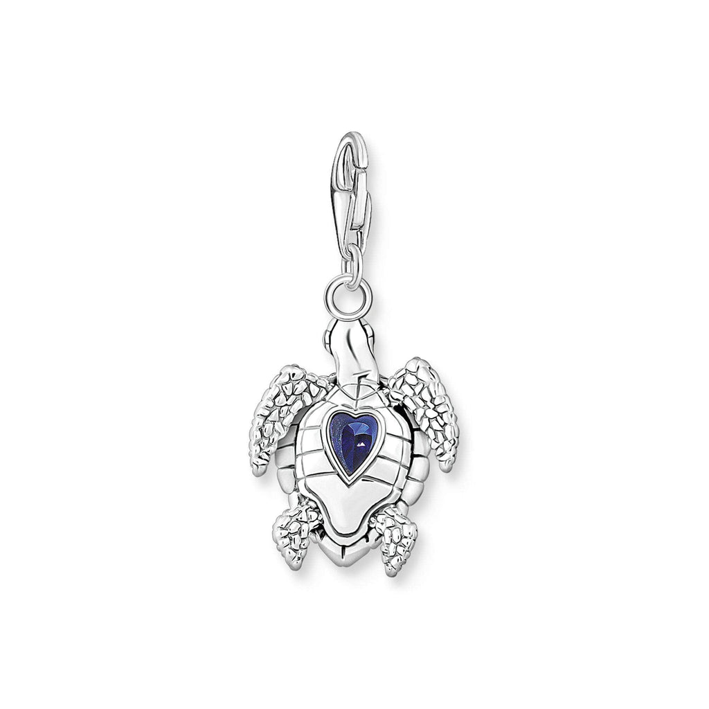 Thomas Sabo Charm pendant turtle with blue stones Charms & Pendants Thomas Sabo   