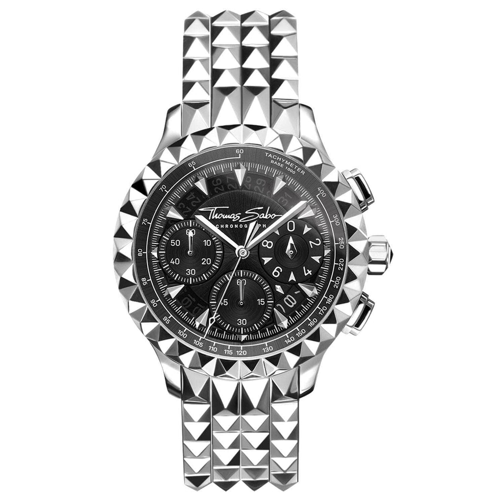 Thomas Sabo Men's Watch Rebel At Heart Chronograph Silver Black Watch Thomas Sabo Default Title  