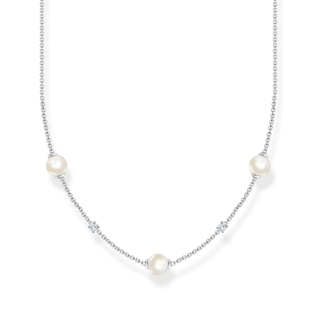 Thomas Sabo Necklace pearls and white stones silver Necklace Thomas Sabo   