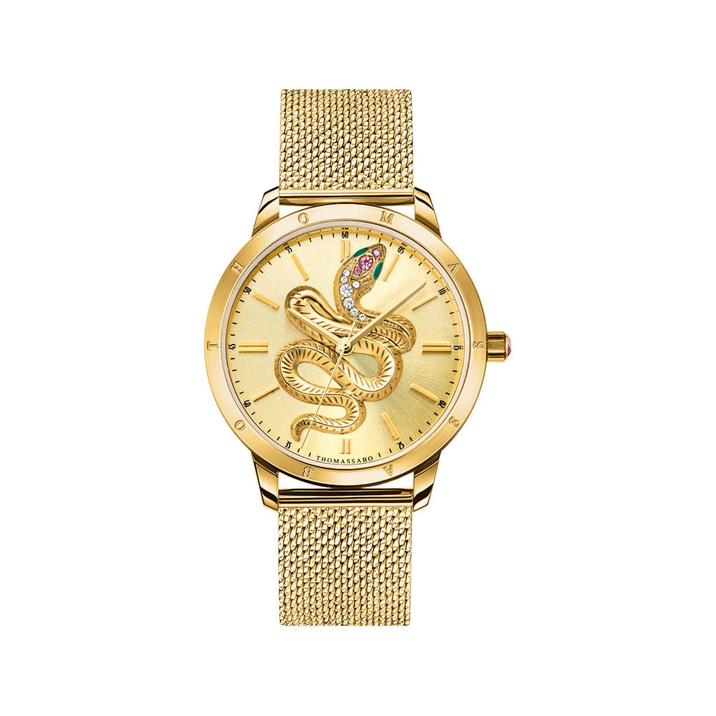 Thomas Sabo Women's watch snake in 3D optics gold Watch Thomas Sabo   