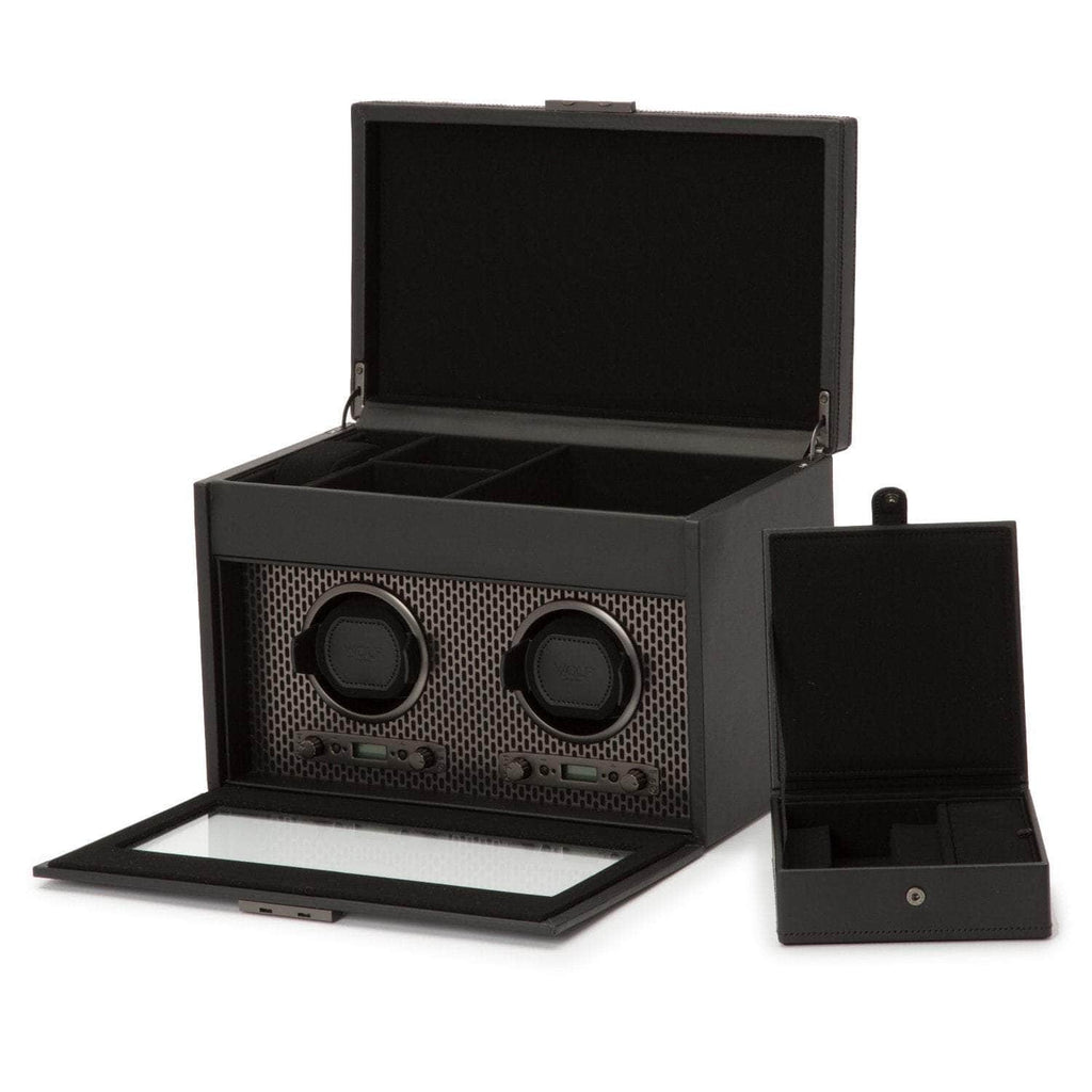 Wolf Axis Double Winder with Storage Powder-coated Watch Winder Wolf   