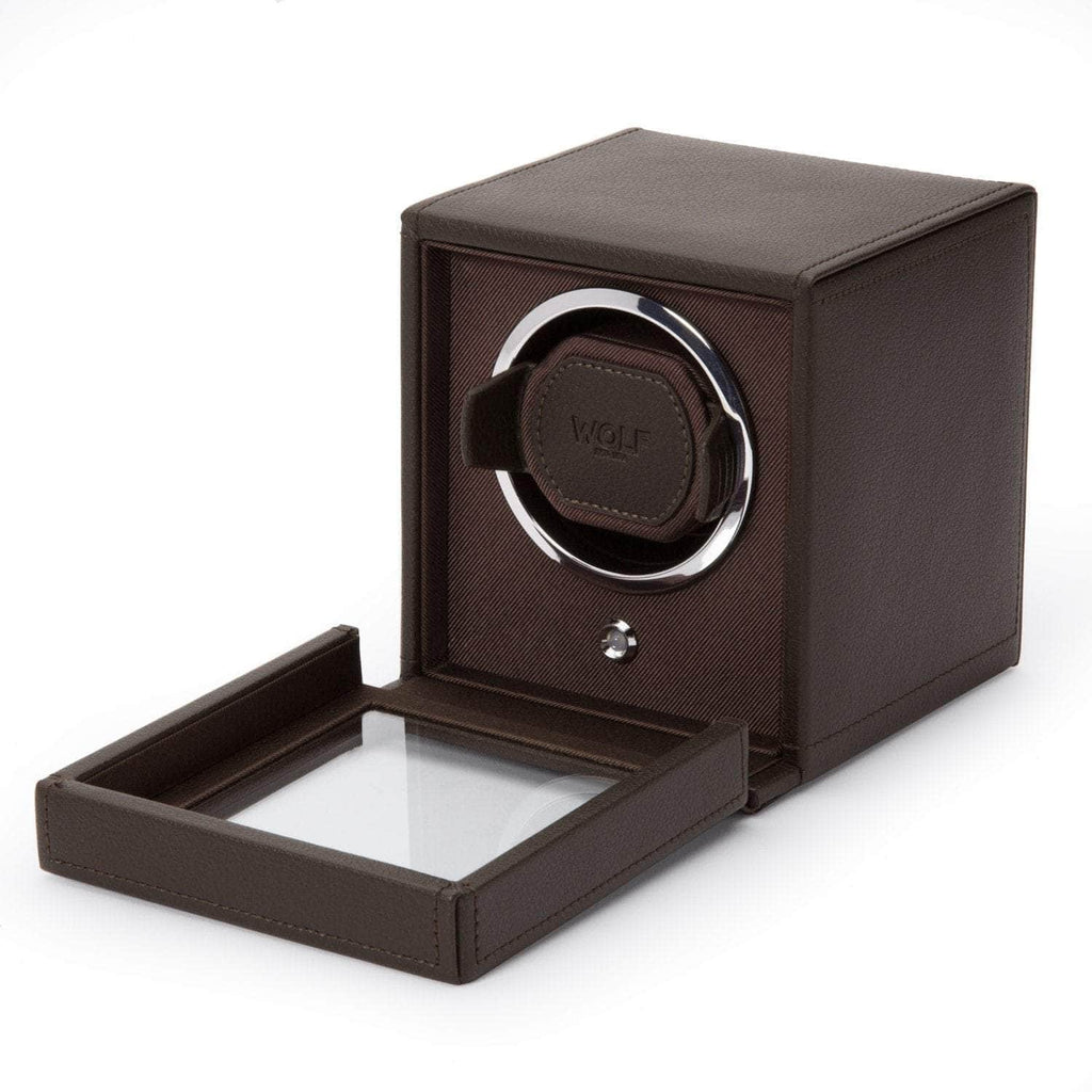 Wolf Cub Winder with Cover Brown Watch Winder Wolf   