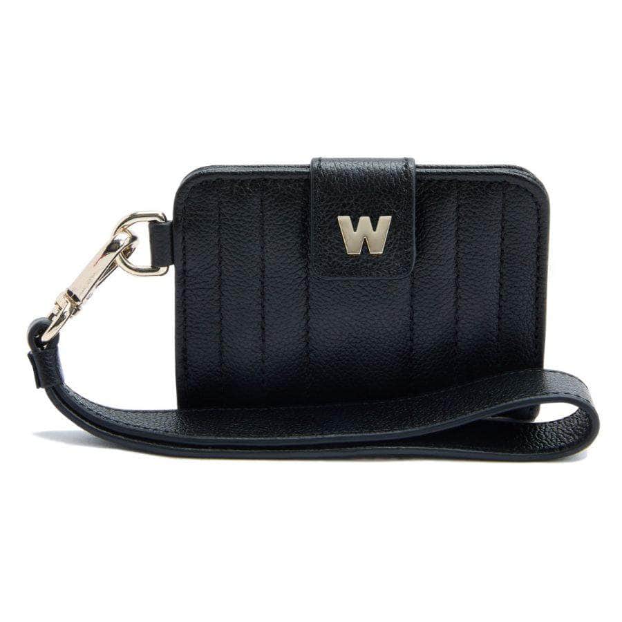 Wolf Mimi Credit Card Holder with Wristlet Black Handbags Wolf   