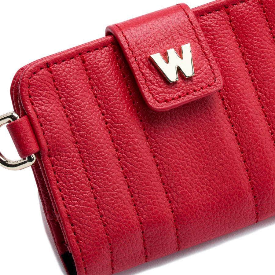 Wolf Mimi Credit Card Holder with Wristlet Red Handbags Wolf   