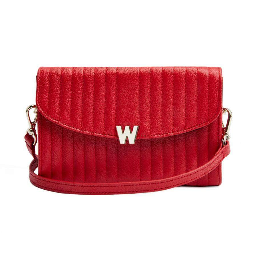 Wolf Mimi Crossbody Bag with Wristlet Red Handbags Wolf   